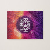 夏のビーチパーティー夜 ジグソーパズル (横)