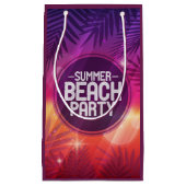 夏のビーチパーティー夜 スモールペーパーバッグ (正面)