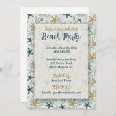 夏のビーチパーティー招待状 招待状 (正面/裏面)