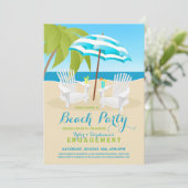 夏のビーチパーティー招待状 招待状 (スタンド正面)