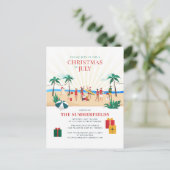 夏のビーチパーティー インビテーションポストカード (スタンド正面)