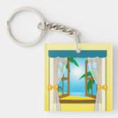 夏のビーチビュー キーホルダー (正面)