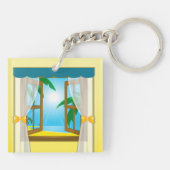 夏のビーチビュー キーホルダー (裏面)