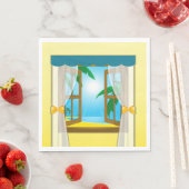 夏のビーチビュー スタンダードランチョンナプキン (インサイチュ)