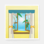 夏のビーチビュー スタンダードランチョンナプキン (正面)