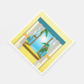夏のビーチビュー スタンダードランチョンナプキン (角)