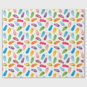 夏のビーチビーチサンダル ラッピングペーパー (フラット)