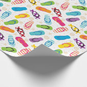 夏のビーチビーチサンダル ラッピングペーパー (角)