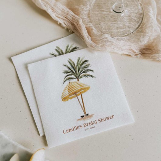 夏のビーチブライダルシャワー スタンダードカクテルナプキン