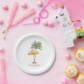 夏のビーチブライダルシャワー ペーパープレート (パーティー)