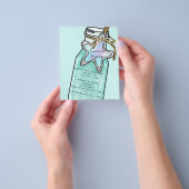 夏のビーチプールパーティー予算の招待 チラシ (手)