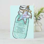 夏のビーチプールパーティー 招待状 (スタンド正面)