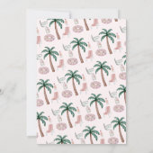 夏のビーチプールパーティーSweet sixteen 招待状 (裏面)