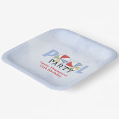 夏のビーチボールパーティーかわいいカスタム ペーパープレート (傾斜あり)