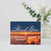 夏のビーチメイスンジャーブルーナイトサンキュー ポストカード (スタンド正面)