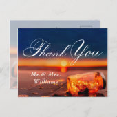 夏のビーチメイスンジャーブルーナイトサンキュー ポストカード (正面/裏面)