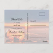 夏のビーチメイスンジャーブルーナイトサンキュー ポストカード (裏面)