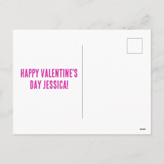 夏のビーチロックハート シーズンポストカード (裏面)