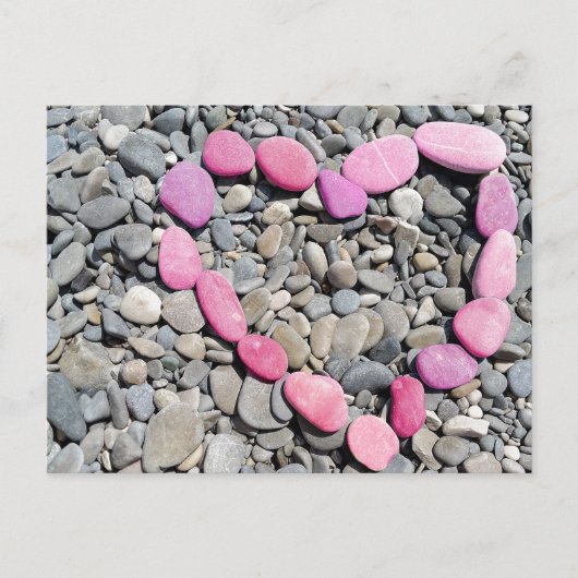 夏のビーチロックハート シーズンポストカード (正面)