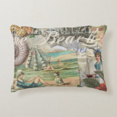 夏のビーチヴィンテージタコアンティーク アクセントクッション (正面)