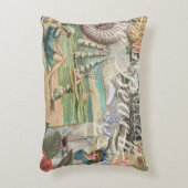 夏のビーチヴィンテージタコアンティーク アクセントクッション (正面(垂直))