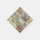 夏のビーチヴィンテージタコアンティーク スタンダードカクテルナプキン (角)