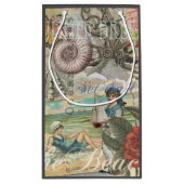 夏のビーチヴィンテージタコアンティーク スモールペーパーバッグ (裏面)