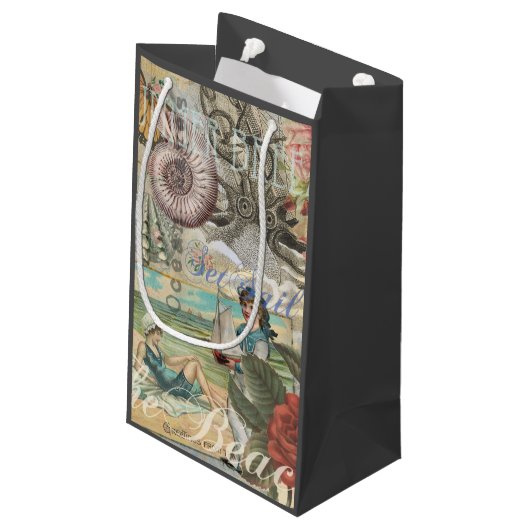 夏のビーチヴィンテージタコアンティーク スモールペーパーバッグ (裏面アングル)