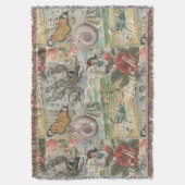 夏のビーチヴィンテージタコアンティーク スローブランケット (正面縦)