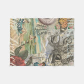 夏のビーチヴィンテージタコアンティーク フリースブランケット (正面(横))