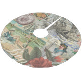 夏のビーチヴィンテージタコアンティーク ブラッシュドポリエステルツリースカート (アングル)