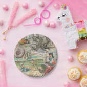 夏のビーチヴィンテージタコアンティーク ペーパープレート (パーティー)