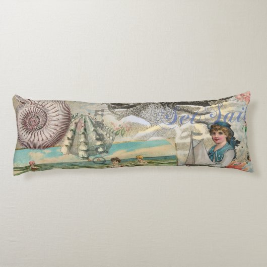 夏のビーチヴィンテージタコアンティーク ボディピロー (裏面)