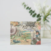 夏のビーチヴィンテージタコアンティーク ポストカード (スタンド正面)