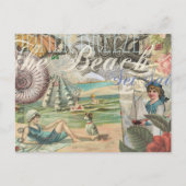 夏のビーチヴィンテージタコアンティーク ポストカード (正面)