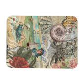 夏のビーチヴィンテージタコアンティーク マグネット (横)