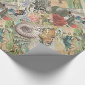 夏のビーチヴィンテージタコアンティーク ラッピングペーパー (角)