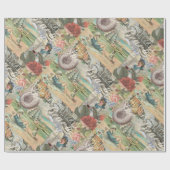 夏のビーチヴィンテージタコアンティーク ラッピングペーパー (フラット)