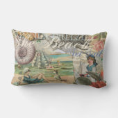 夏のビーチヴィンテージタコアンティーク ランバークッション (裏面)