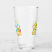 夏のビーチ休暇サングラスに笑顔の太陽 タンブラーグラス (右)