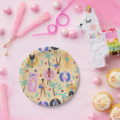 夏のビーチ休暇トロピカルパームツリーズカニ ペーパープレート (パーティー)