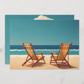 夏のビーチ休暇 シーズンカード (正面/裏面)