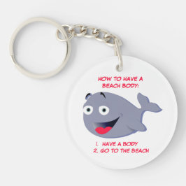 夏のビーチ体のおもしろい持ち方 キーホルダー