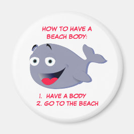 夏のビーチ体のおもしろい持ち方 マグネット