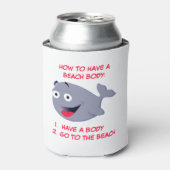 夏のビーチ体のおもしろい持ち方 缶クーラー (缶正面)