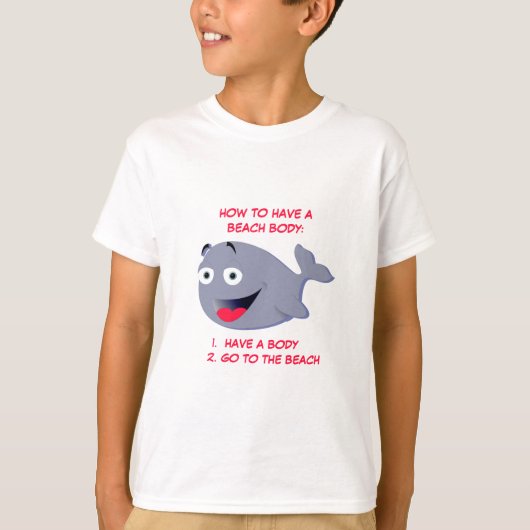 夏のビーチ体のおもしろい持ち方 Tシャツ (正面)