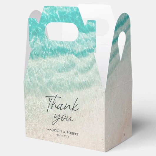 夏のビーチ先サンキュー結婚式の引き出物 フェイバーボックス (オープン)