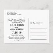 夏のビーチ写真ヒトデの結婚式の日付を保存 案内ポストカード (裏面)