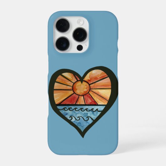 夏のビーチ愛 iPhoneケース (裏面)