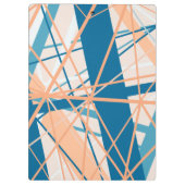 夏のビーチ抽象芸術のジオメトリックラインクリップボード クリップボード (裏面)